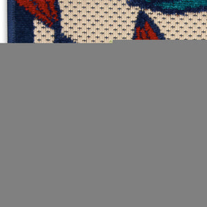9' X 12' Blue And Beige Indoor Outdoor Area Rug