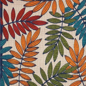 10' X 13' Blue And Beige Indoor Outdoor Area Rug