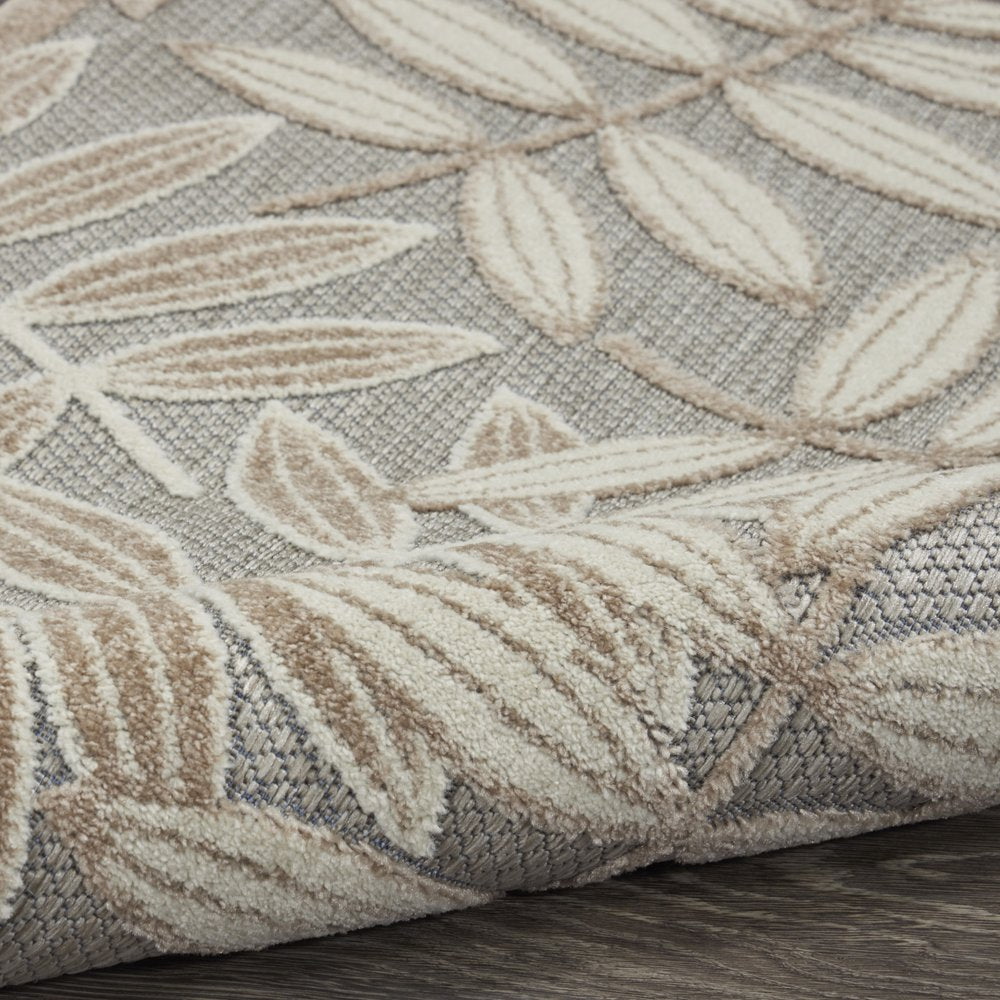 10' X 13' Gray And Ivory Indoor Outdoor Area Rug