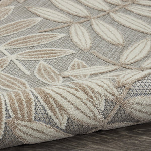 10' X 13' Gray And Ivory Indoor Outdoor Area Rug