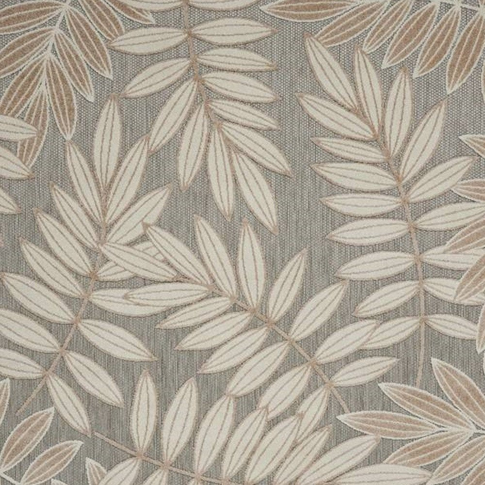 10' X 13' Gray And Ivory Indoor Outdoor Area Rug
