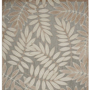 10' X 13' Gray And Ivory Indoor Outdoor Area Rug