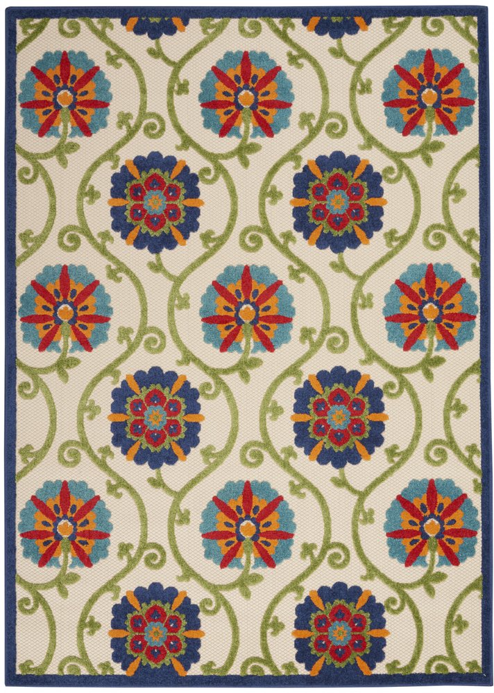 10' X 13' Blue Indoor Outdoor Area Rug