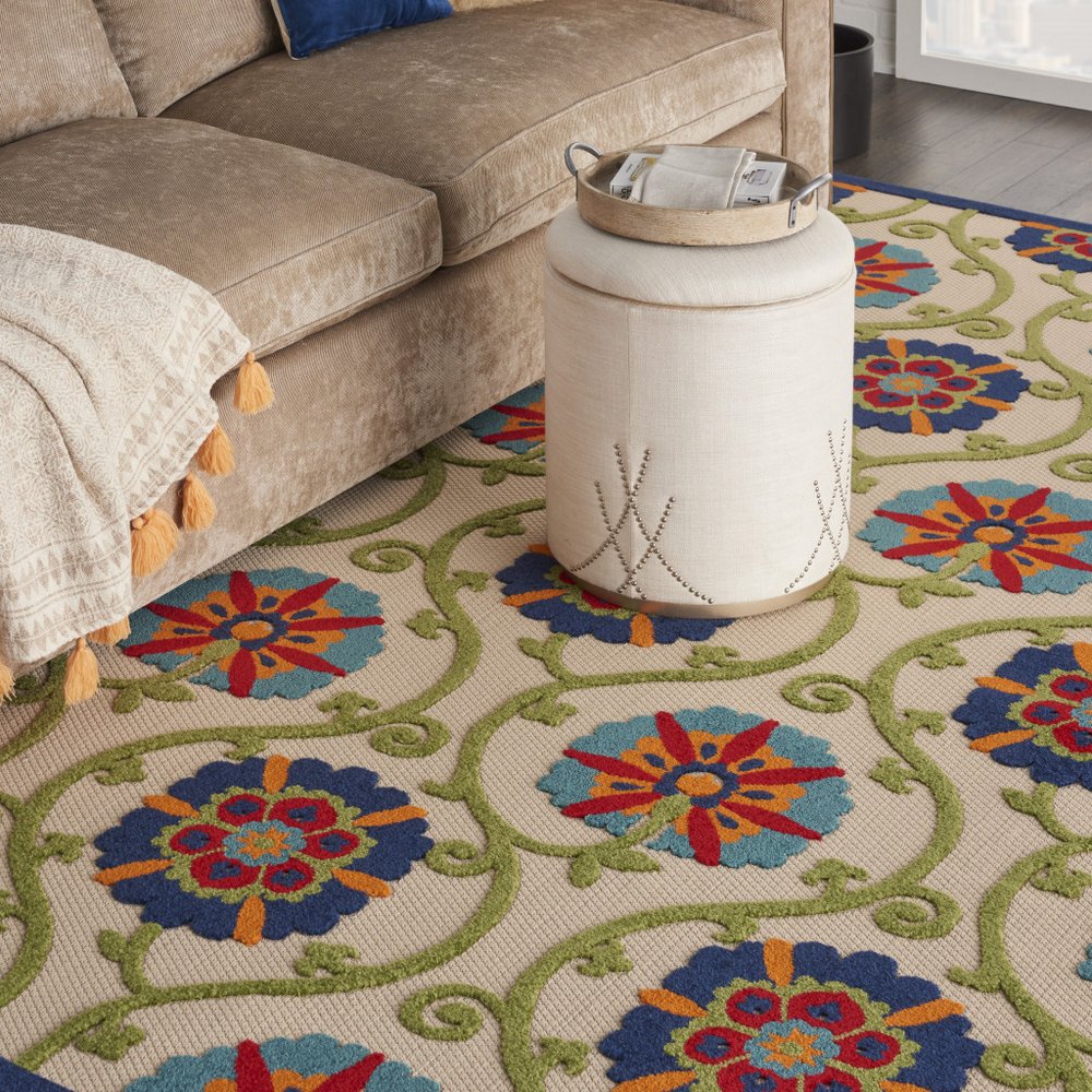 10' X 13' Blue Indoor Outdoor Area Rug