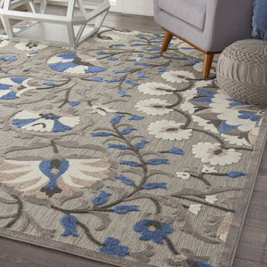 10' X 13' Gray Indoor Outdoor Area Rug