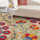 10' X 13' Red And Ivory Indoor Outdoor Area Rug