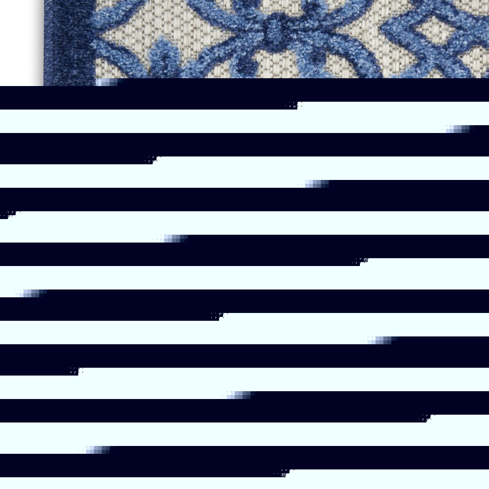 10' X 13' Blue And Gray Indoor Outdoor Area Rug