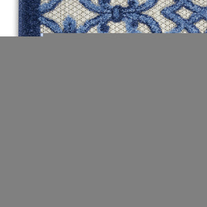 10' X 13' Blue And Gray Indoor Outdoor Area Rug