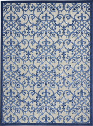 10' X 13' Blue And Gray Indoor Outdoor Area Rug