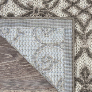 10' X 13' Gray Indoor Outdoor Area Rug