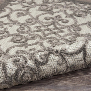 10' X 13' Gray Indoor Outdoor Area Rug