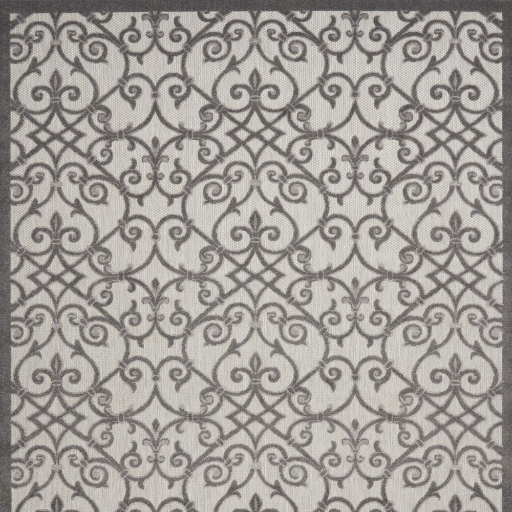 10' X 13' Gray Indoor Outdoor Area Rug