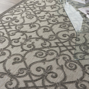 10' X 13' Gray Indoor Outdoor Area Rug
