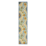 10' Blue And Yellow Indoor Outdoor Runner Rug