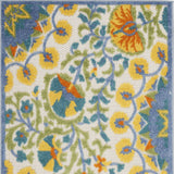 3' X 4' Yellow And Ivory Indoor Outdoor Area Rug