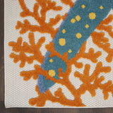6' Blue And Yellow Indoor Outdoor Runner Rug