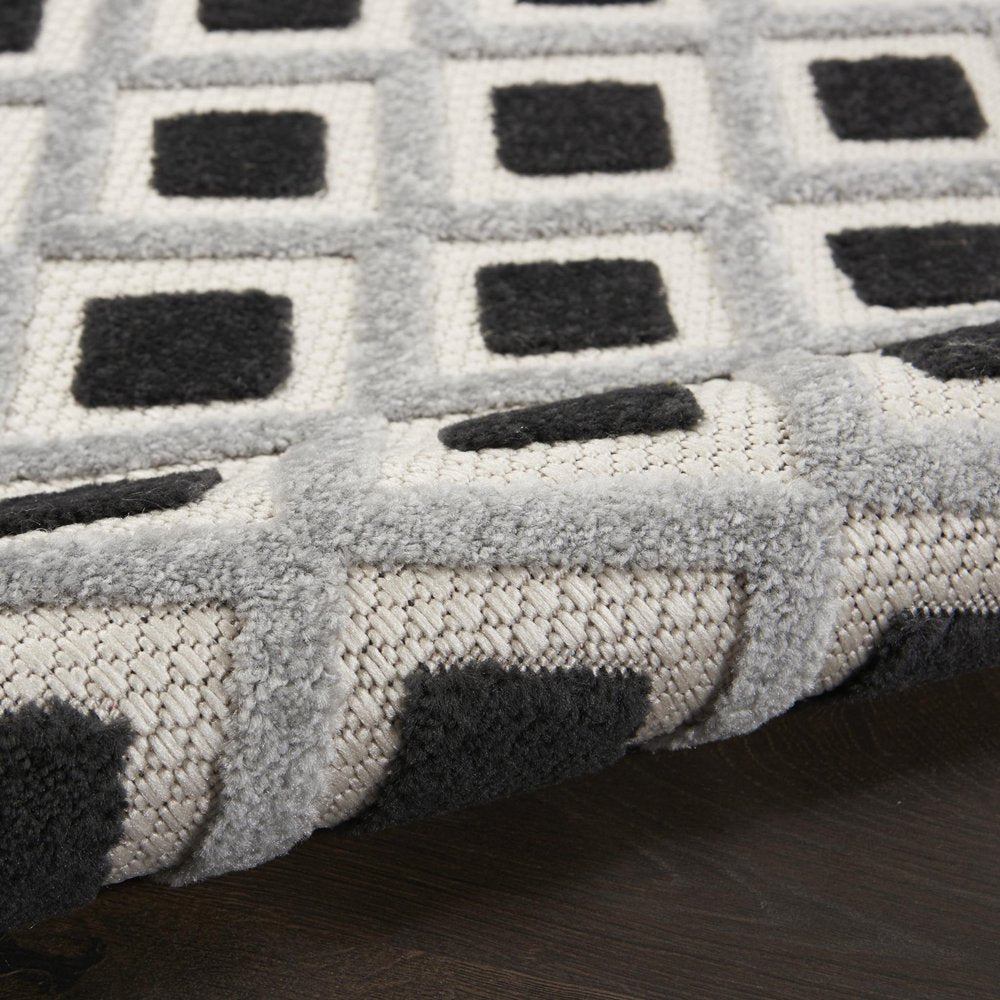 3' X 4' Black And White Indoor Outdoor Area Rug