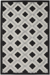3' X 4' Black And White Indoor Outdoor Area Rug