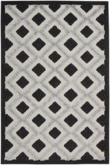 3' X 4' Black And White Indoor Outdoor Area Rug