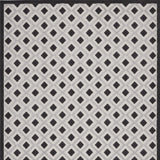 9' X 12' Black And White Indoor Outdoor Area Rug