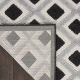 9' X 12' Black And White Indoor Outdoor Area Rug