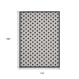 10' X 13' Black And White Indoor Outdoor Area Rug