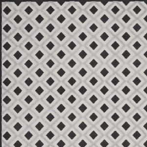 10' X 13' Black And White Indoor Outdoor Area Rug