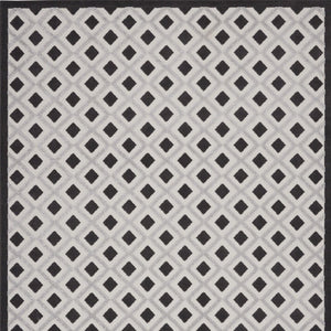 10' X 13' Black And White Indoor Outdoor Area Rug