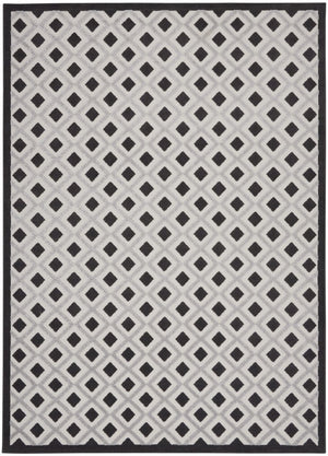 10' X 13' Black And White Indoor Outdoor Area Rug