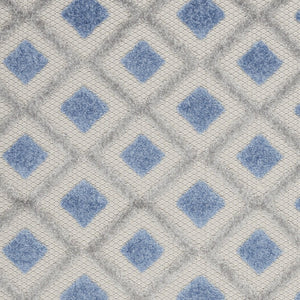 3' X 4' Blue And Gray Indoor Outdoor Area Rug