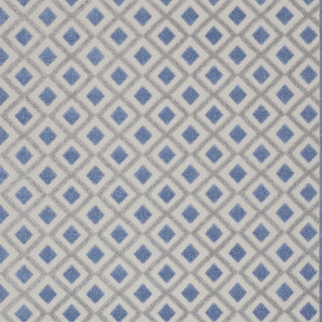 9' X 12' Blue And Gray Indoor Outdoor Area Rug