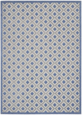 9' X 12' Blue And Gray Indoor Outdoor Area Rug