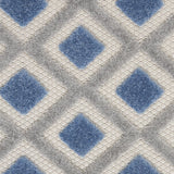10' X 13' Blue And Gray Indoor Outdoor Area Rug