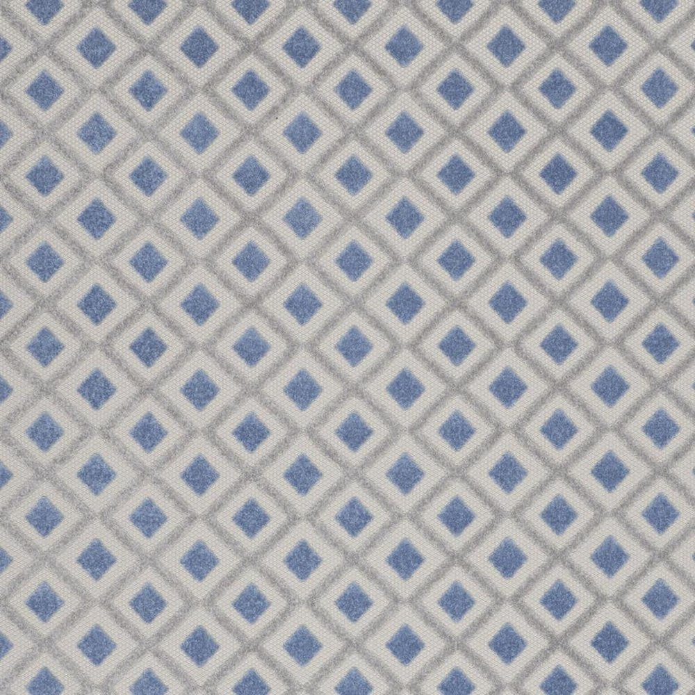 10' X 13' Blue And Gray Indoor Outdoor Area Rug