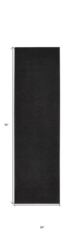 6' Black Indoor Outdoor Runner Rug