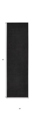 6' Black Indoor Outdoor Runner Rug