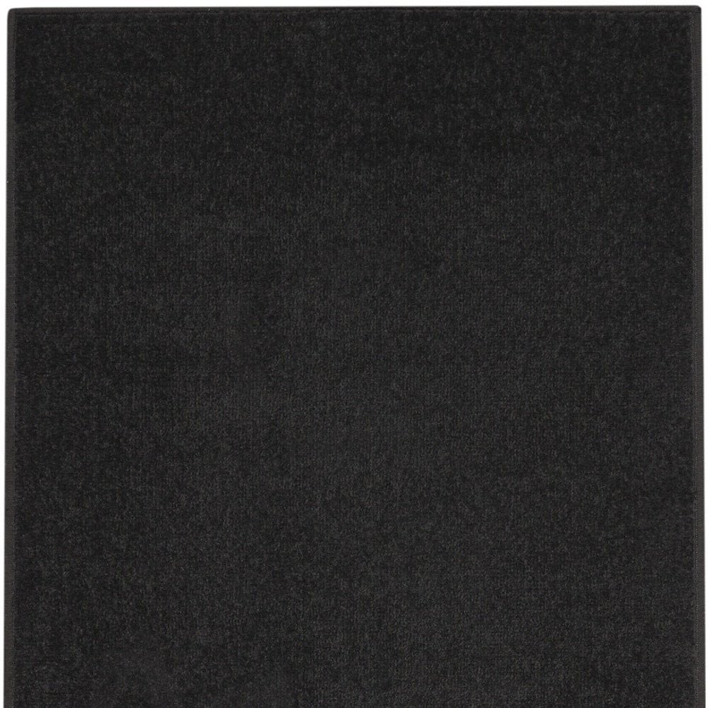 10' Black Indoor Outdoor Runner Rug