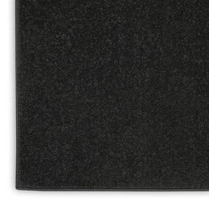 8' Black Indoor Outdoor Runner Rug
