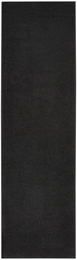 8' Black Indoor Outdoor Runner Rug