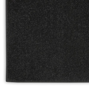 4' X 6' Black Stain Resistant Indoor Outdoor Area Rug