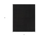 4' X 6' Black Stain Resistant Indoor Outdoor Area Rug