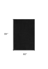 5' X 7' Black Stain Resistant Indoor Outdoor Area Rug