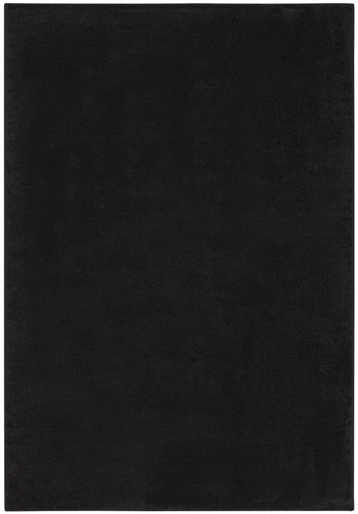 6' X 9' Black Stain Resistant Indoor Outdoor Area Rug