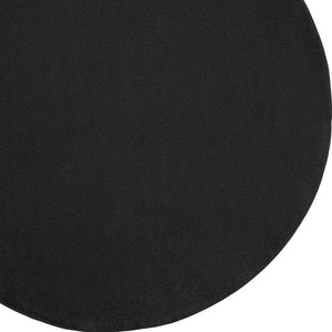 8' X 8' Black Round Indoor Outdoor Area Rug