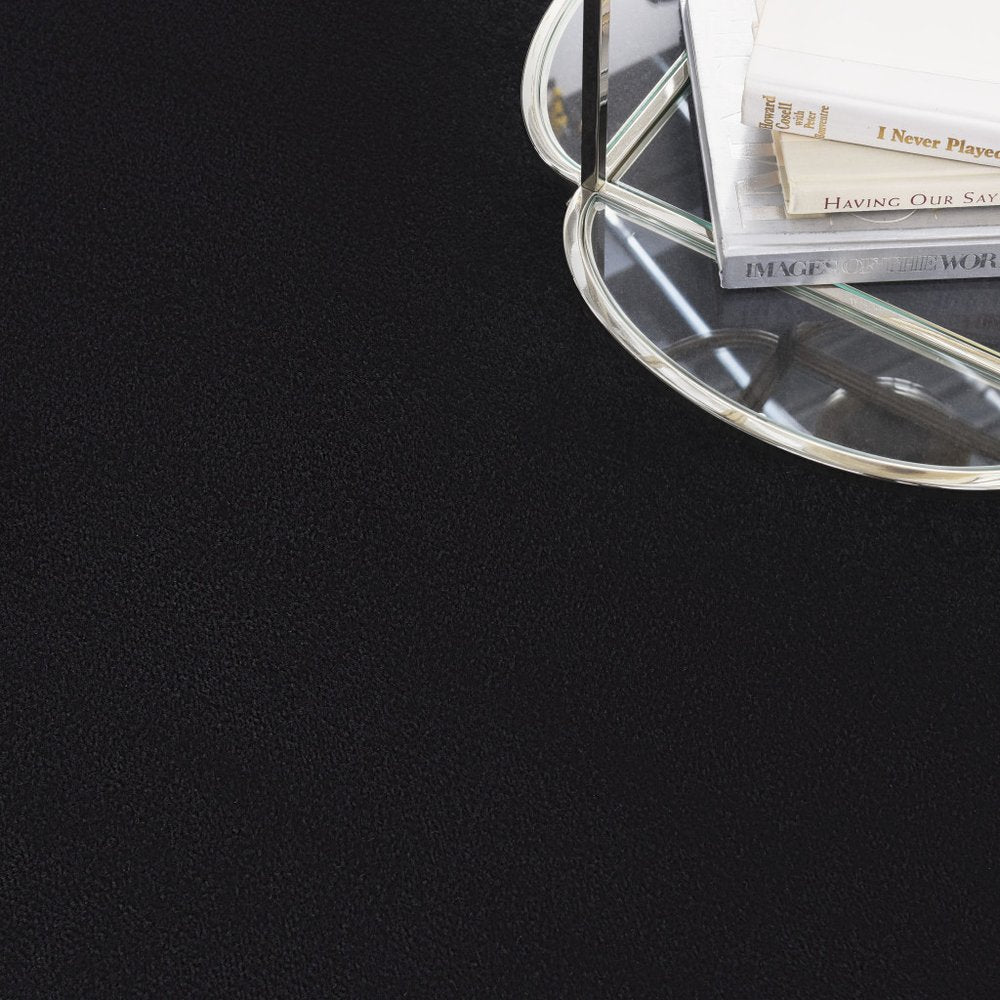 8' X 8' Black Round Indoor Outdoor Area Rug