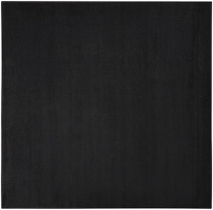 9' Black Square Indoor Outdoor Area Rug
