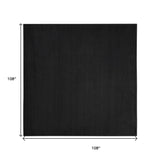 9' Black Square Indoor Outdoor Area Rug