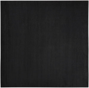 9' Black Square Indoor Outdoor Area Rug