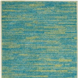 10' Blue And Green Indoor Outdoor Runner Rug