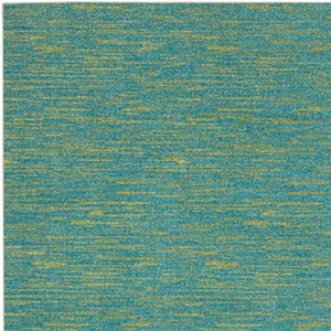 5' X 7' Blue And Green Indoor Outdoor Area Rug